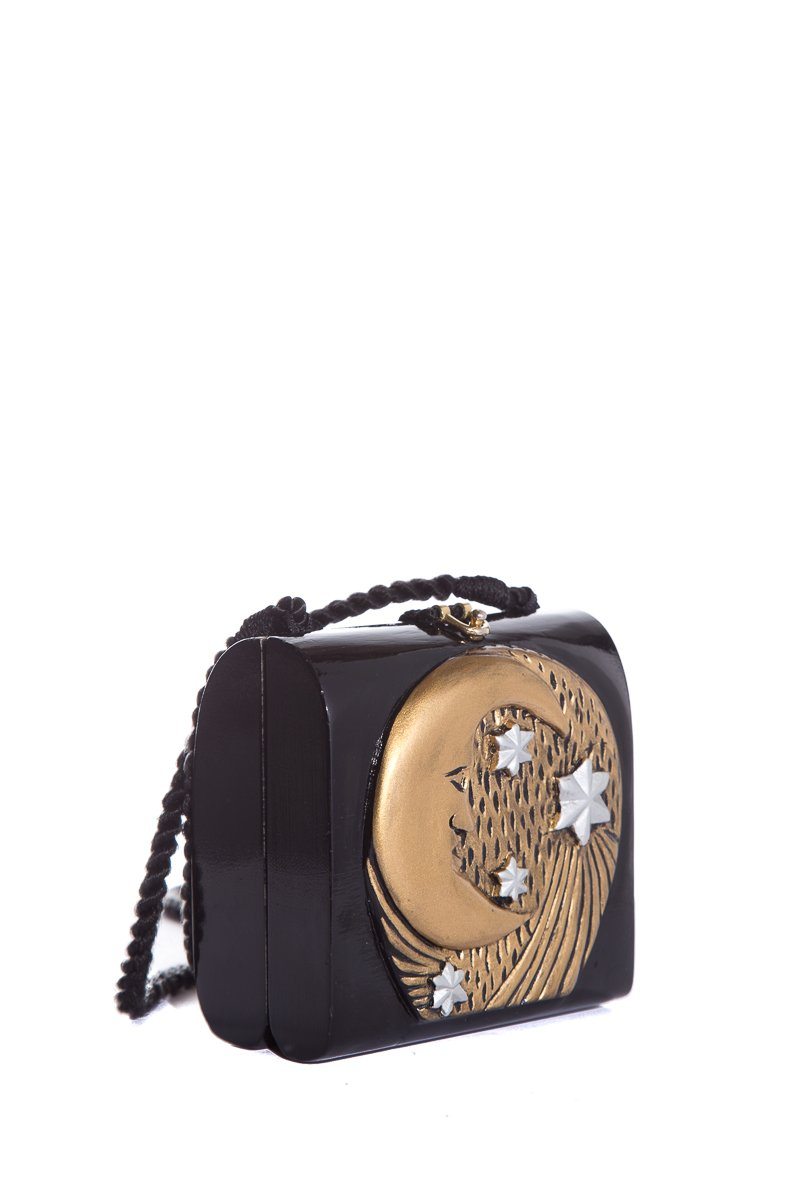 Timmy Woods Handmade Black & Gold Shoulder Bag