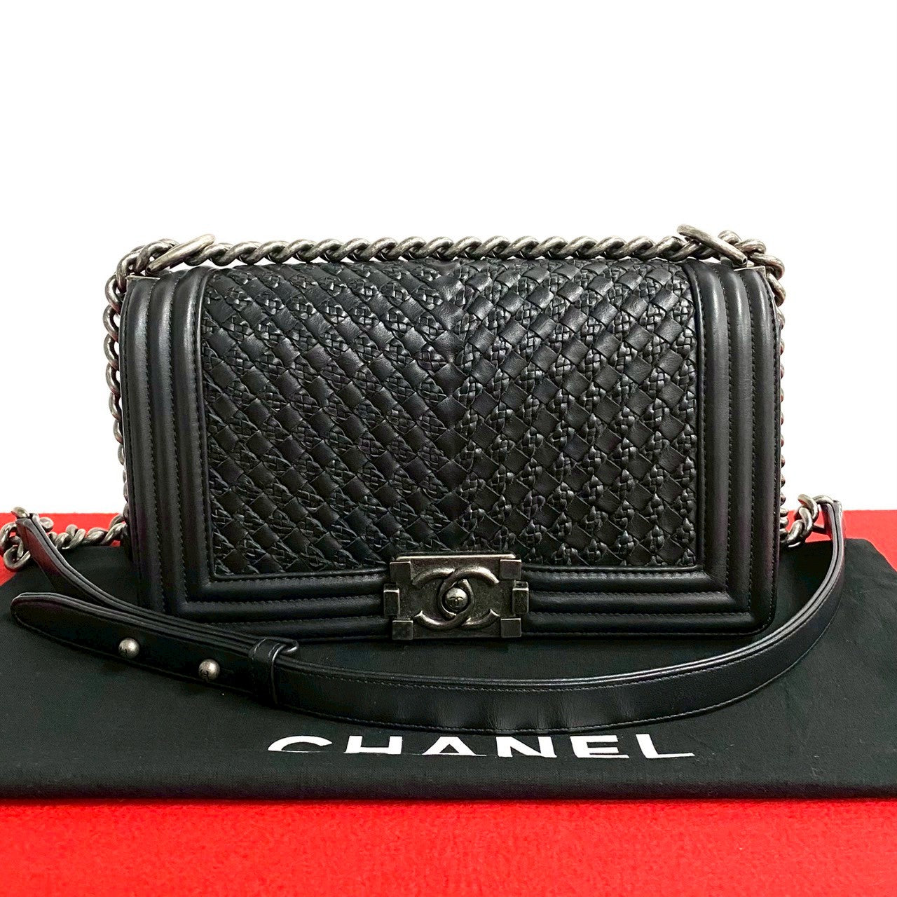 Chanel Boy Chanel Lambskin Shoulder Bag