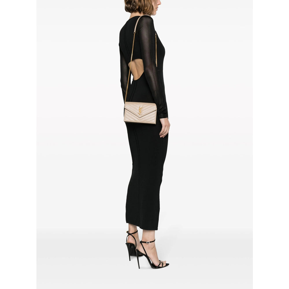 Saint Laurent Neutrals Clutch Bags Women