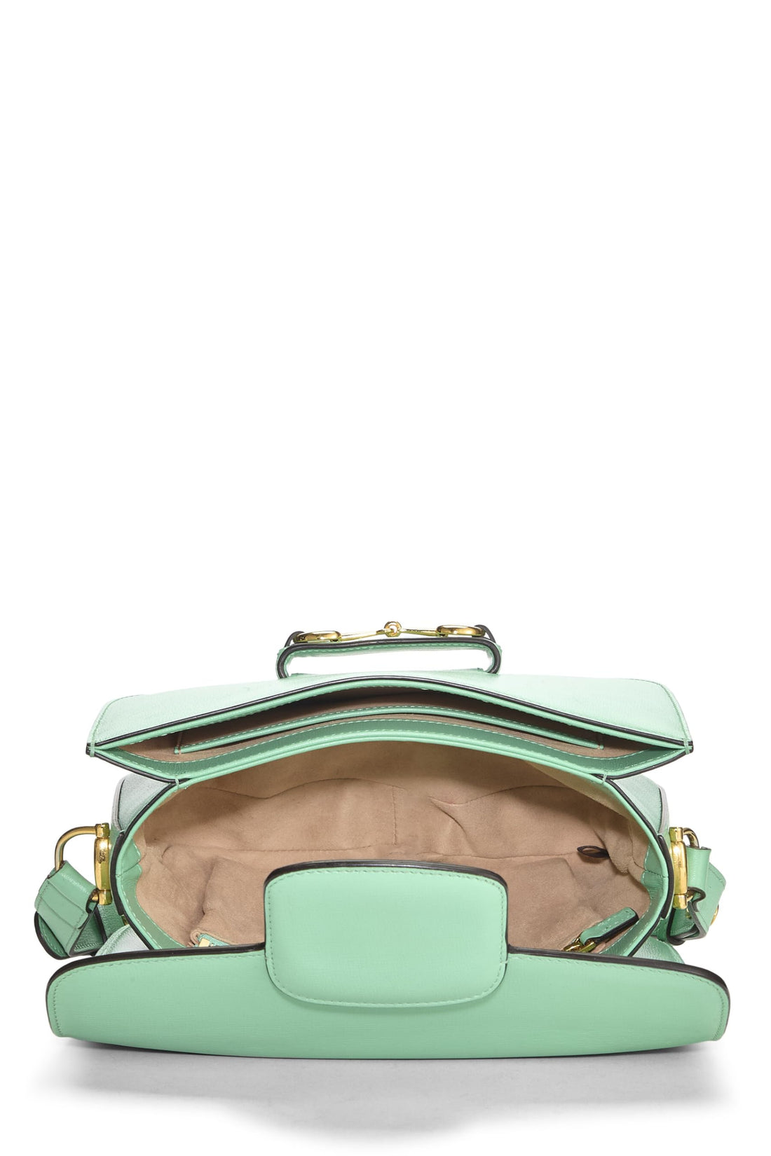 Gucci, Green Leather 1995 Horsbit Shoulder Bag, Green