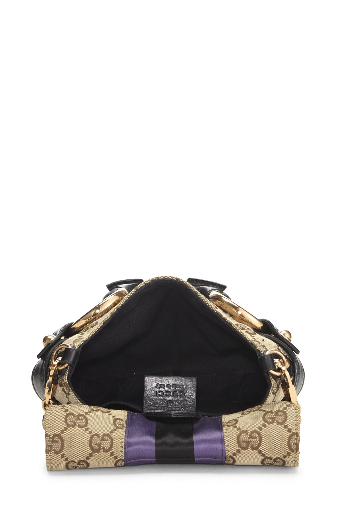 Gucci, Purple Original GG Canvas Horsebit Chain Shoulder Bag, Purple