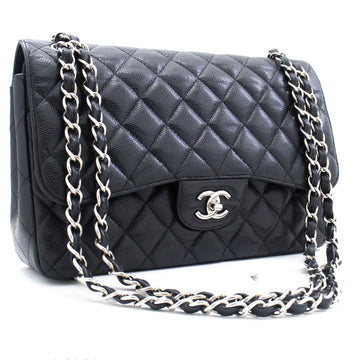 Top Quality Chanel Grained Calfskin Large Chain Shoulder Bag W New SV Classic