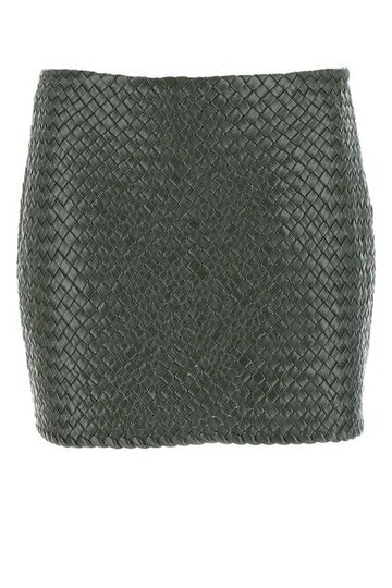 BOTTEGA VENETA Women’s Leather Mini Skirt