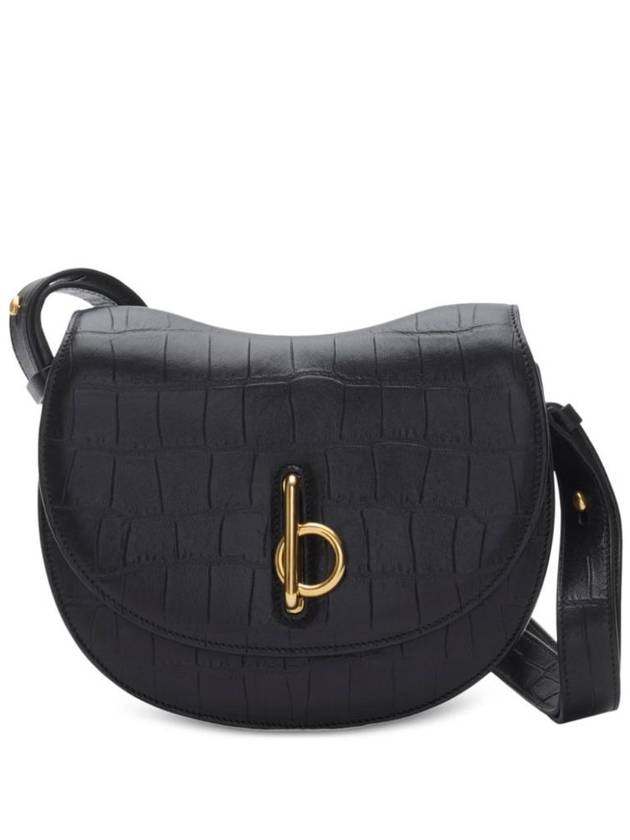 Burberry Rocking Horse Crocodile Effect Small Cross Bag Black