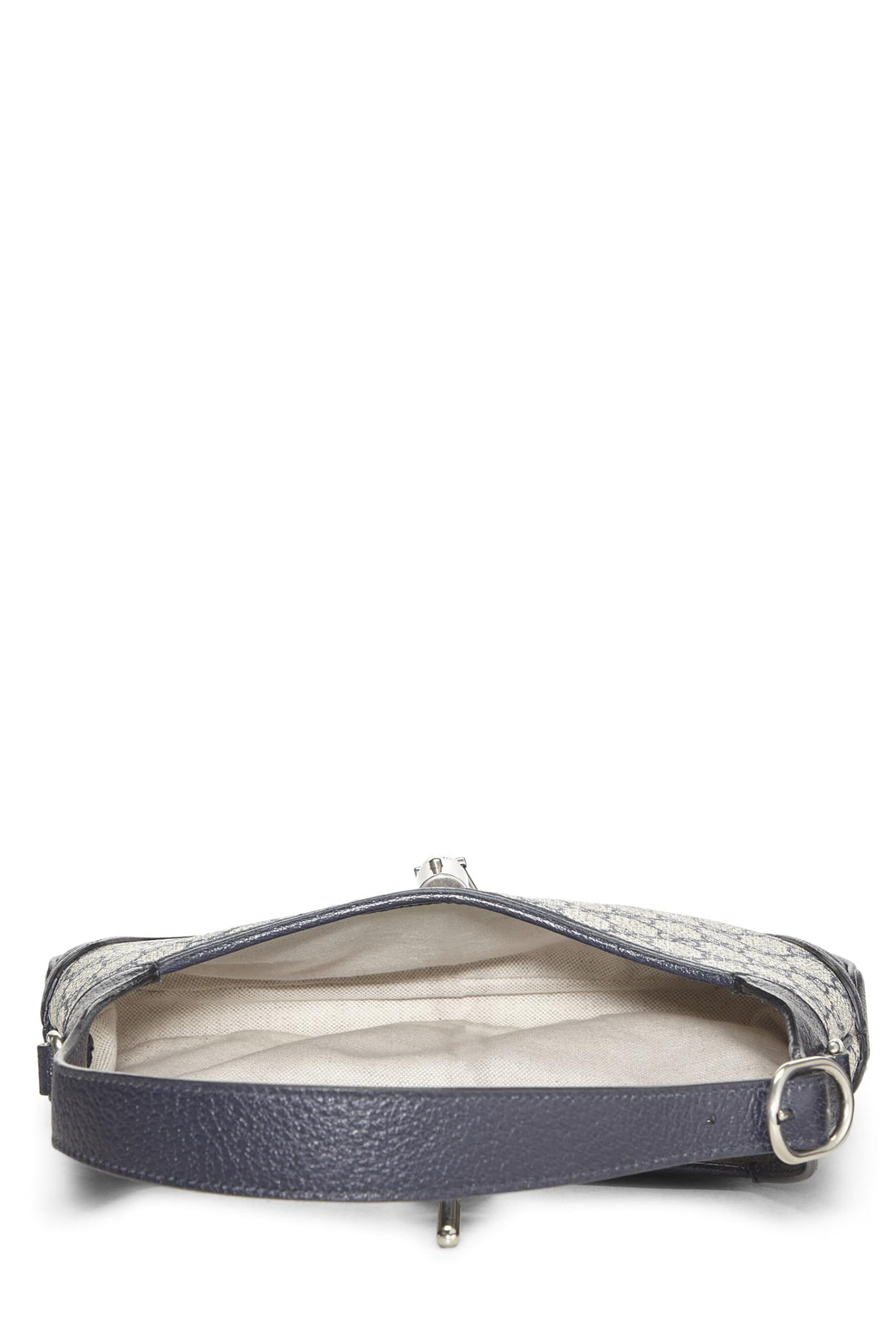 Gucci, Navy GG Supreme Canvas Web Jackie Shoulder Bag, Navy