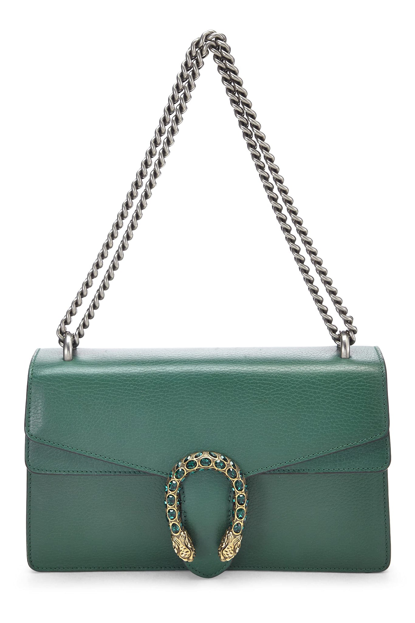 Gucci, Green Leather Dionysus Shoulder Bag Small, Green