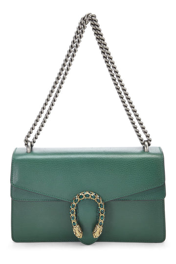 Gucci, Green Leather Dionysus Shoulder Bag Small, Green