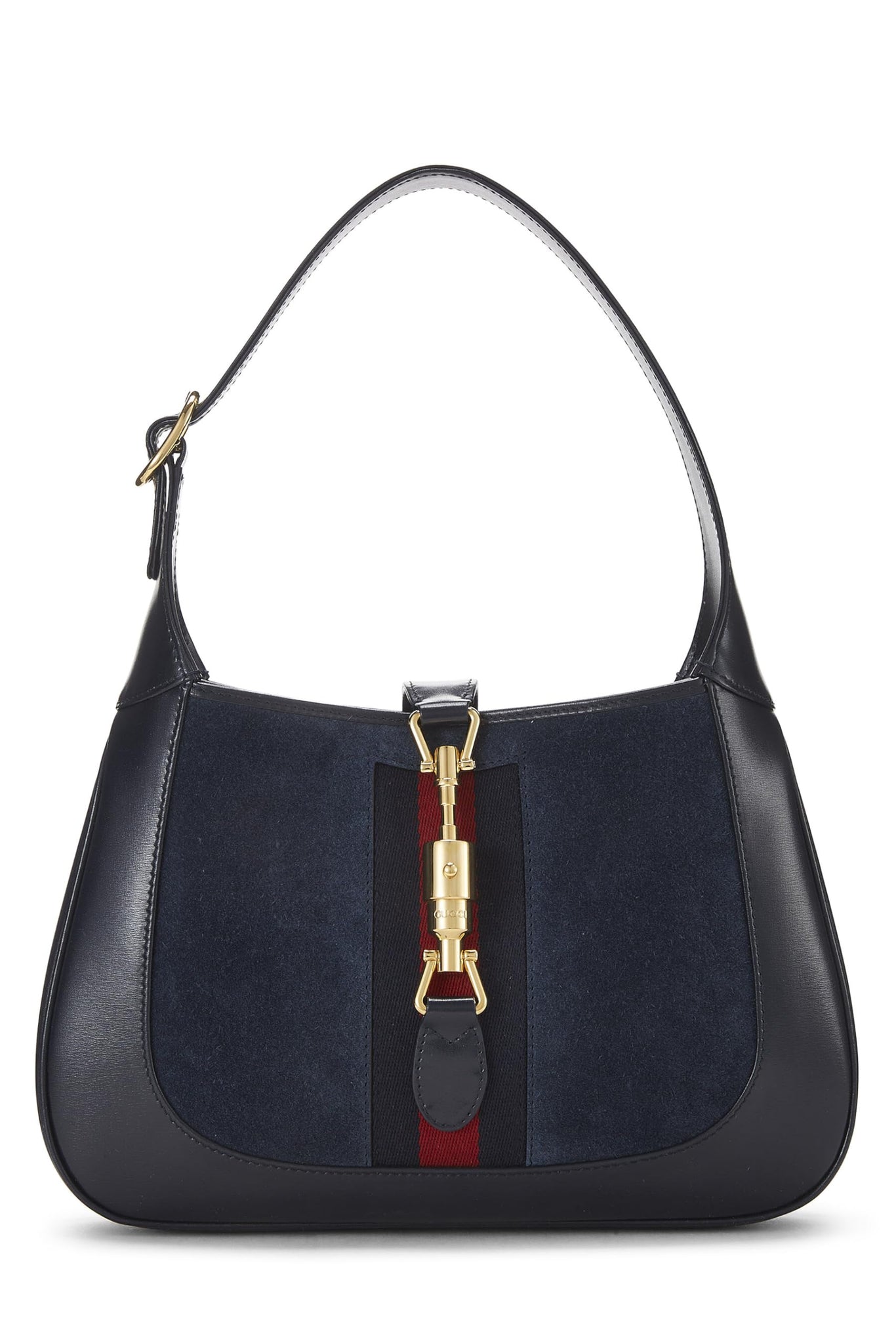 Gucci, Navy Leather & Suede Jackie 1961 Shoulder Bag Small, Navy
