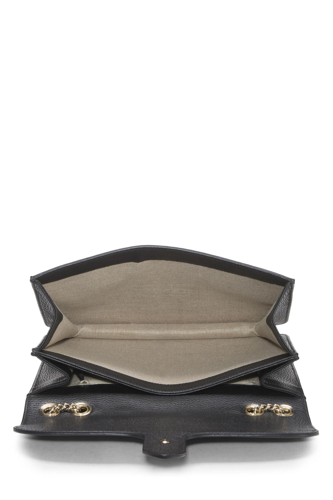 Gucci, Black Leather Interlocking Shoulder Bag Large, Black