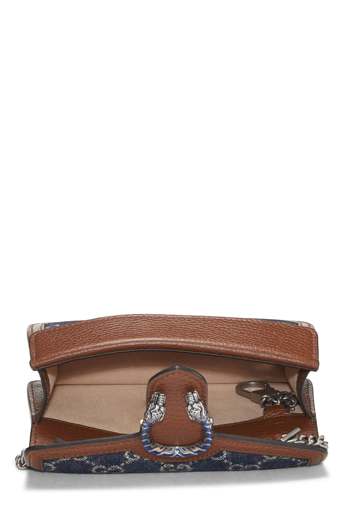 Gucci, Blue Denim Dionysus Shoulder Bag Super Mini, Blue