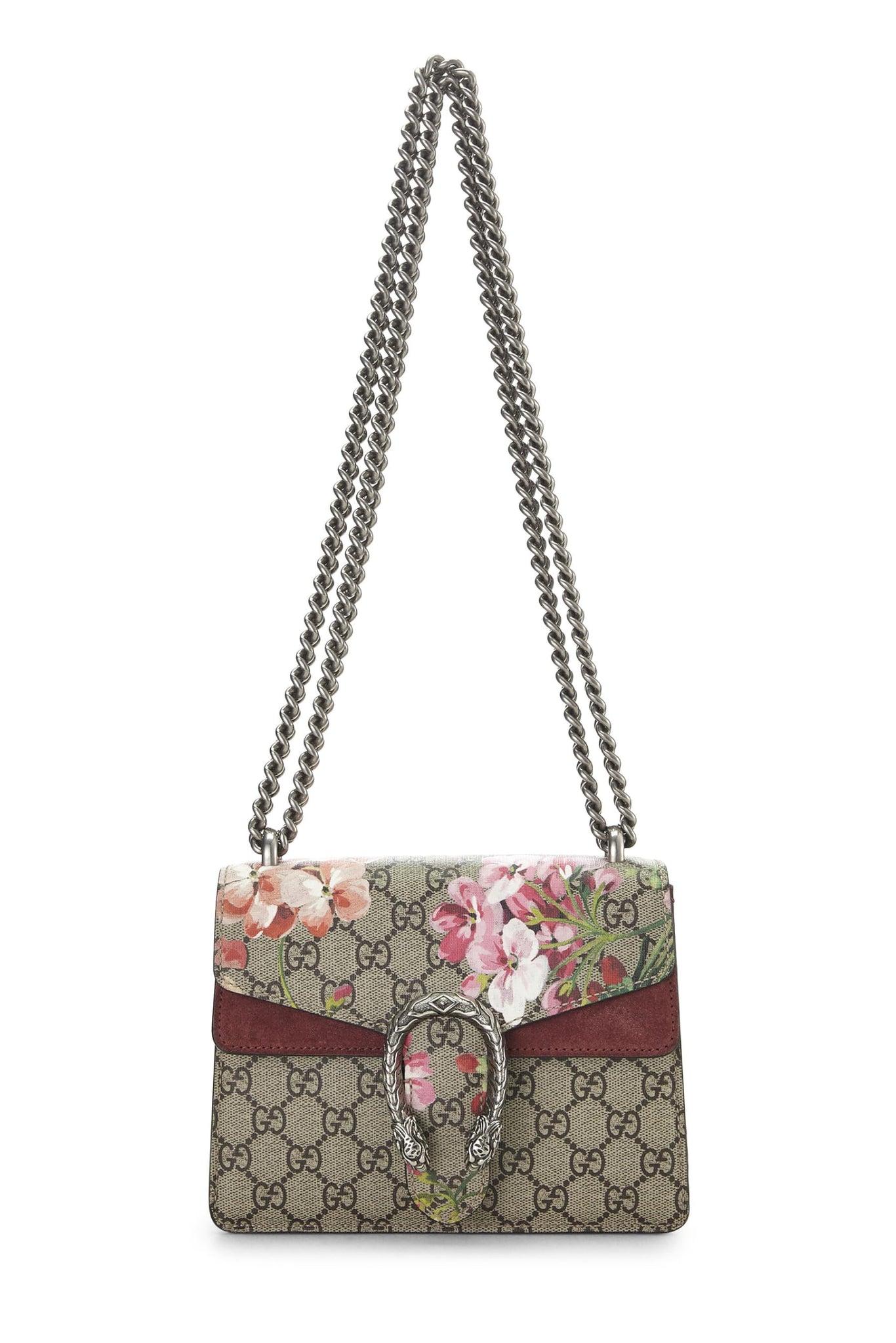 Gucci, Pink GG Blooms Canvas Dionysus Shoulder Bag Mini, Pink