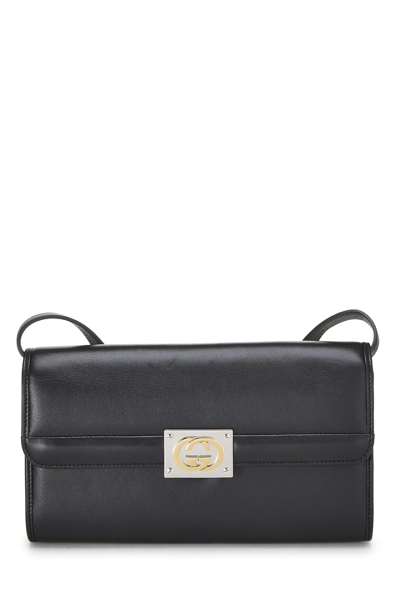Gucci, Black Leather Matisse Convertible Clutch, Black