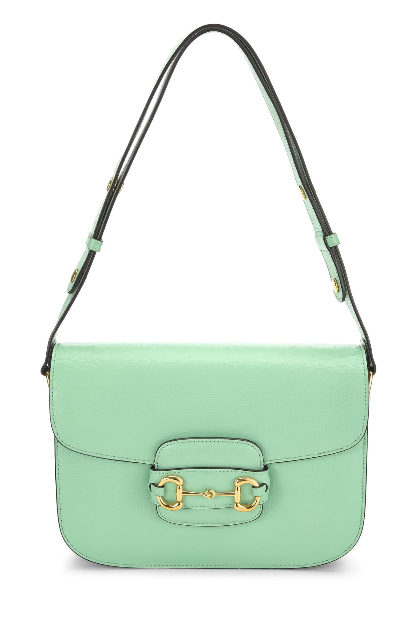 Gucci, Green Leather 1995 Horsbit Shoulder Bag, Green