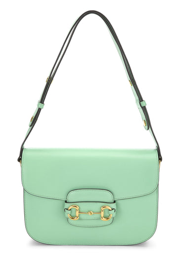 Gucci, Green Leather 1995 Horsbit Shoulder Bag, Green