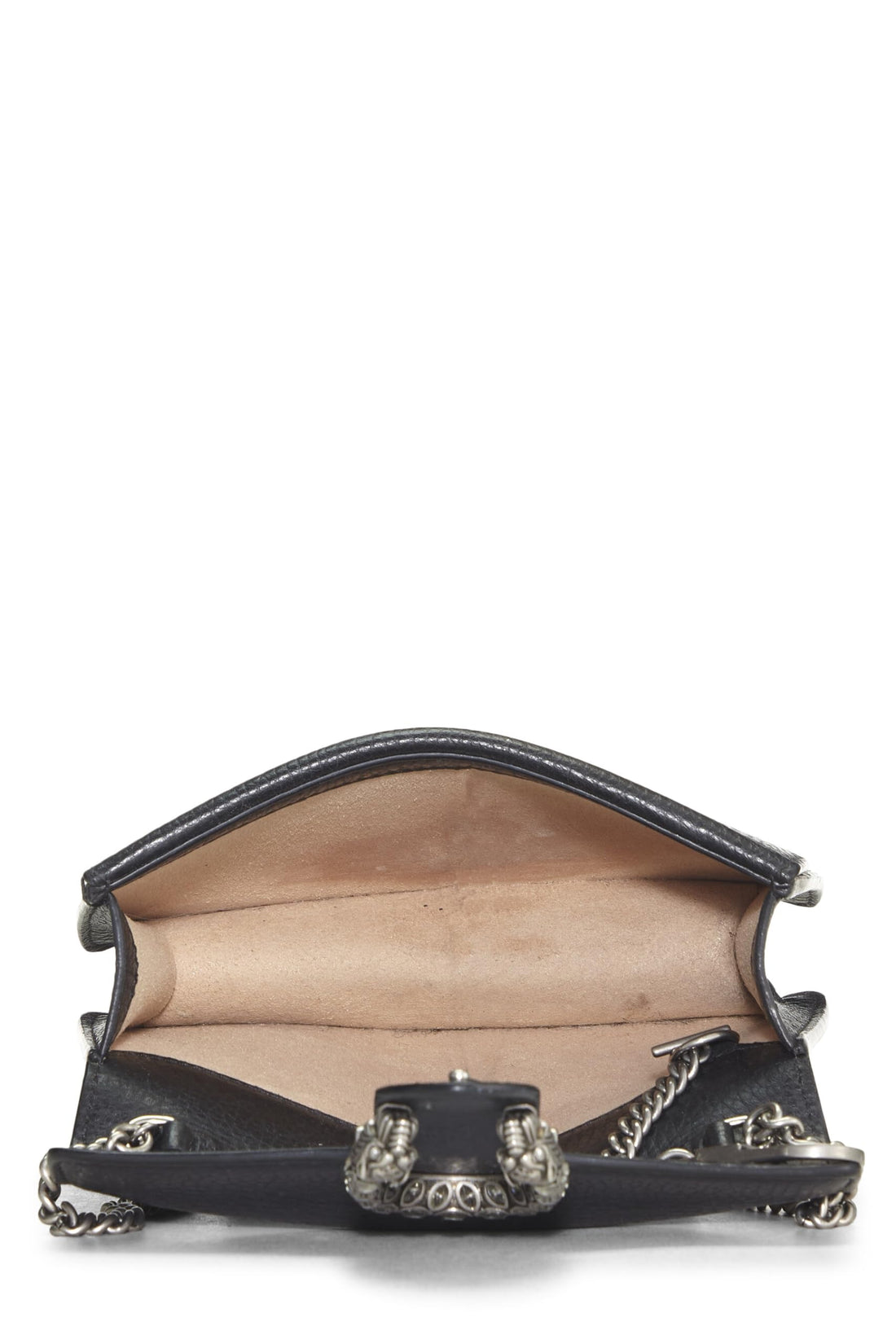 Gucci, Black Leather Dionysus Shoulder Bag Super Mini, Black