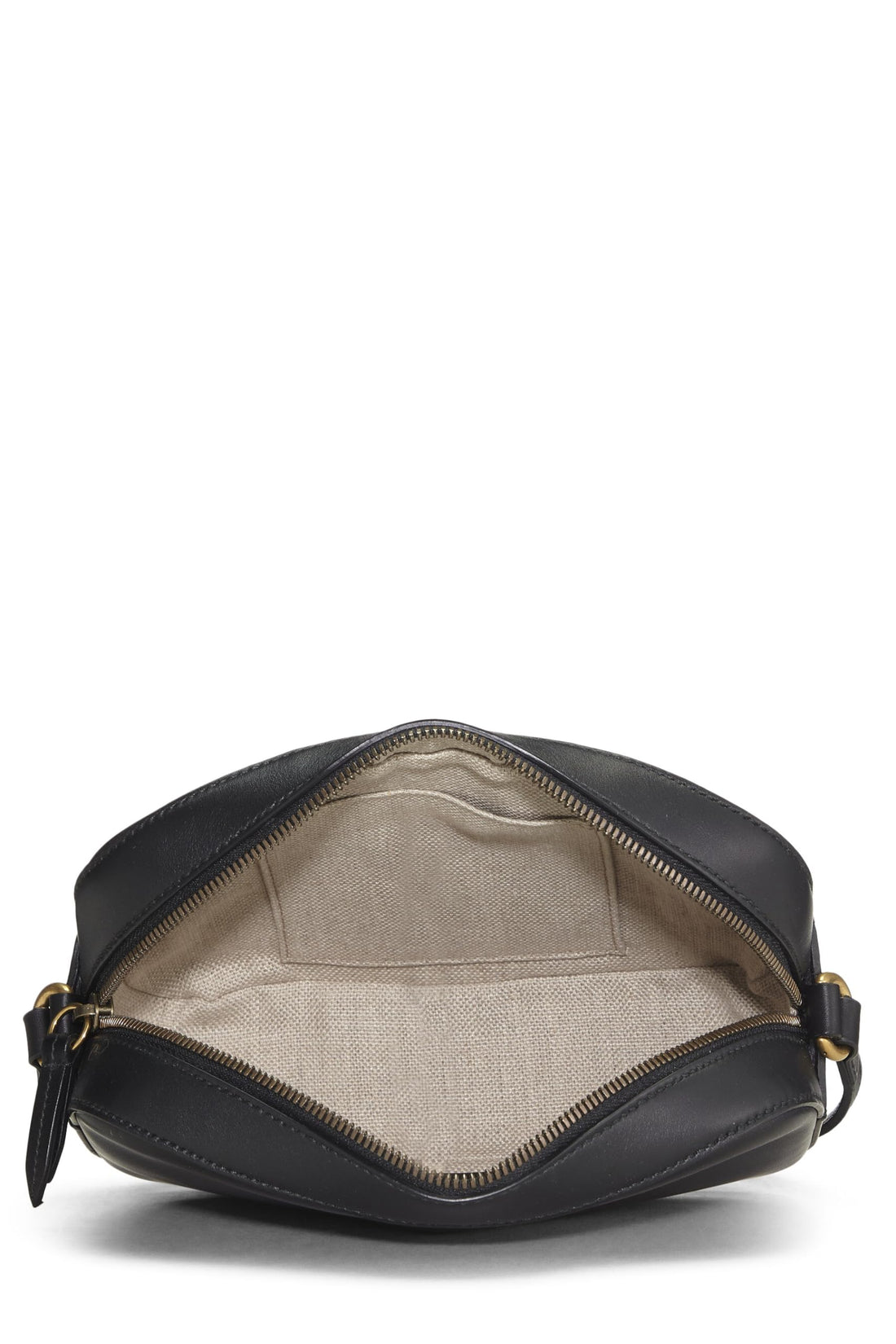 Gucci, Black Leather Webby Shoulder Bag Small, Black