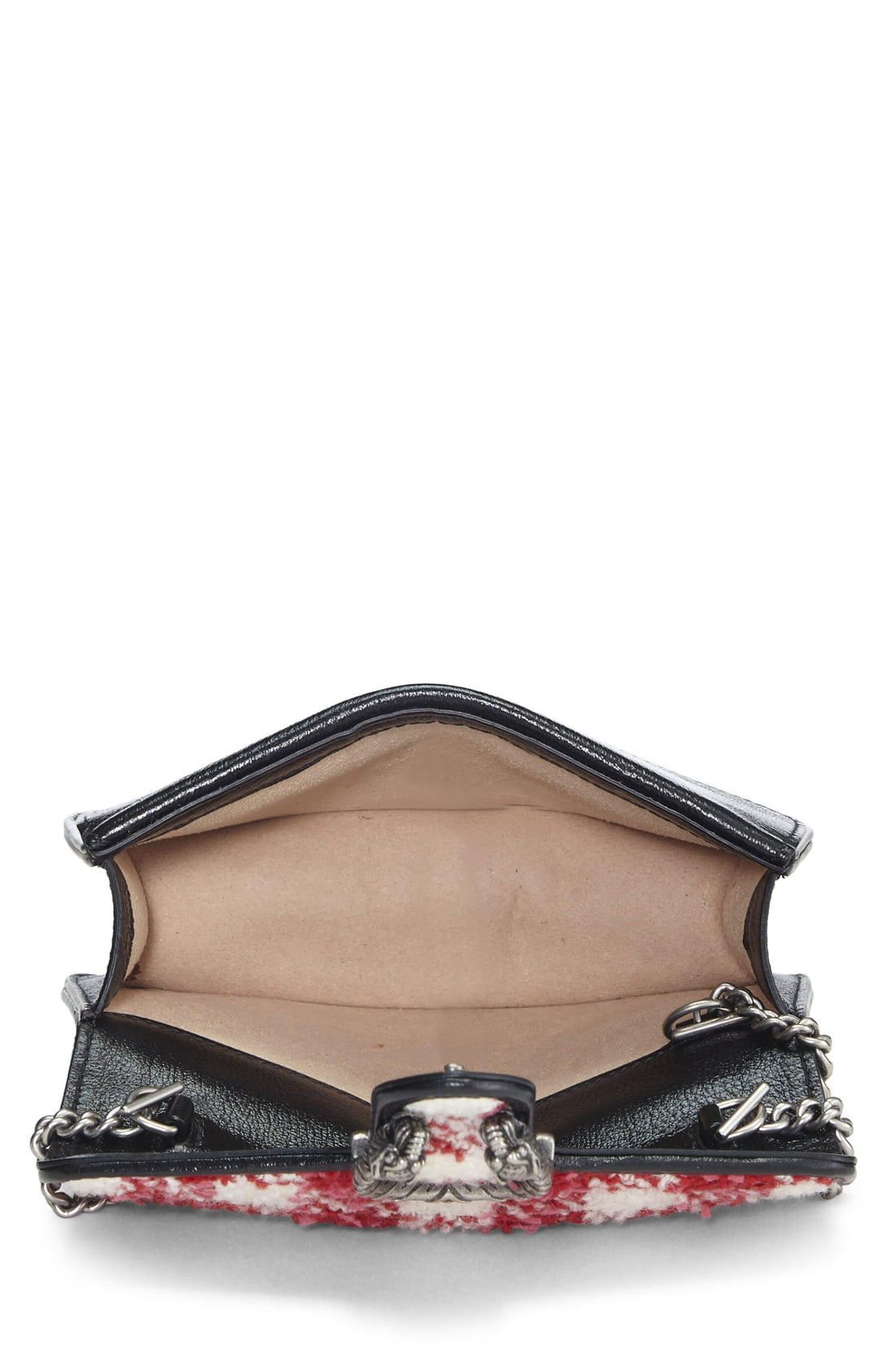 Gucci, Red & White Tweed Dionysus Shoulder Bag Small, Multi
