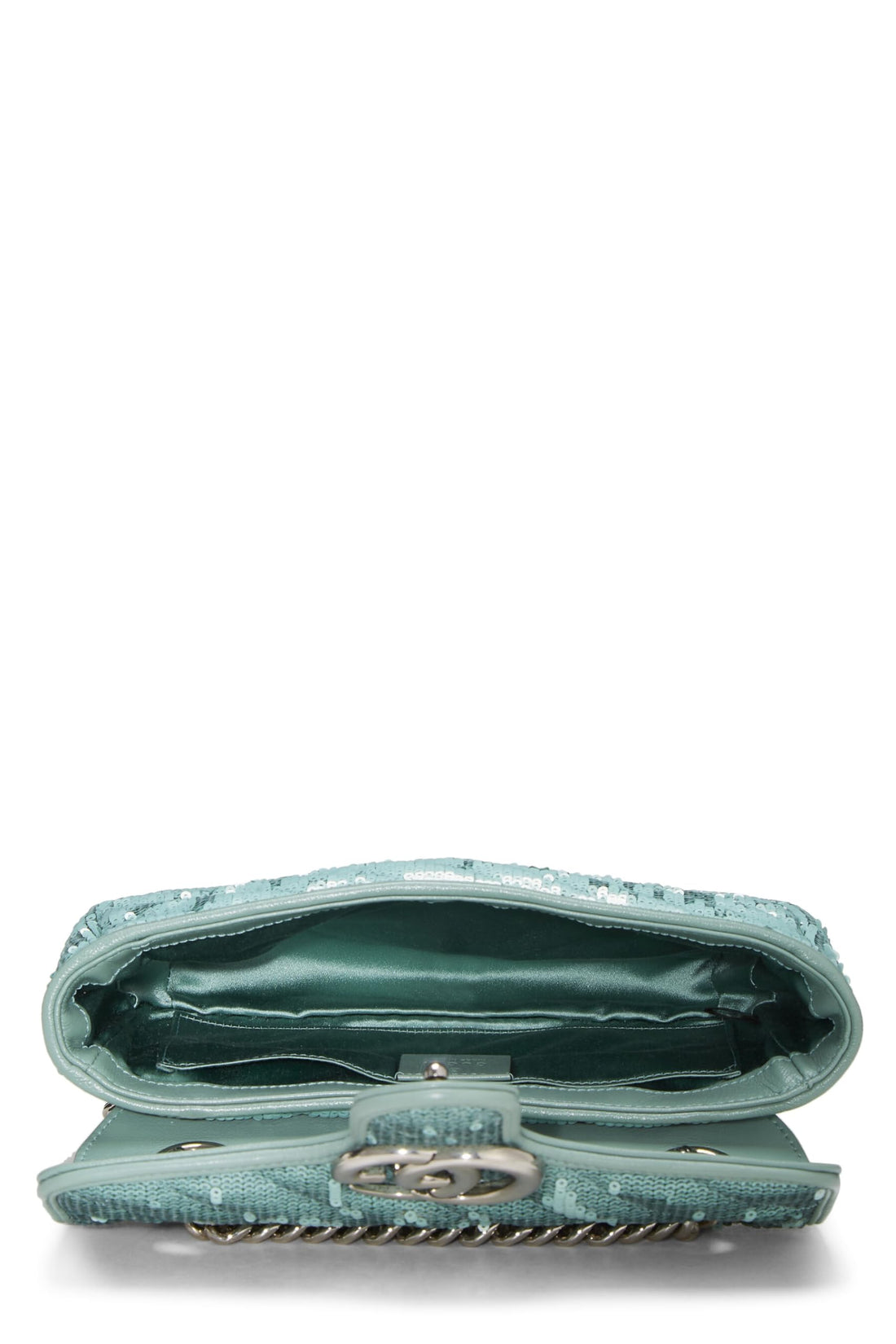 Gucci, Blue Sequin GG Marmont Shoulder Bag Mini, Blue