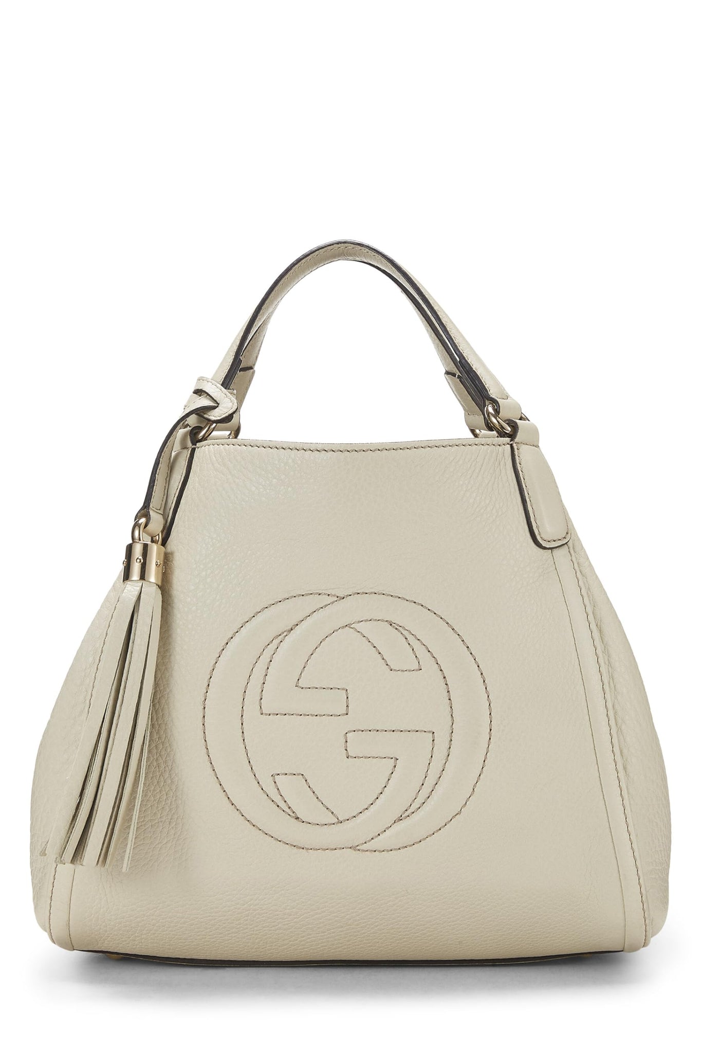 Gucci, White Leather Soho Convertible Shoulder Bag Small, White