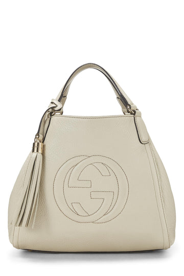 Gucci, White Leather Soho Convertible Shoulder Bag Small, White