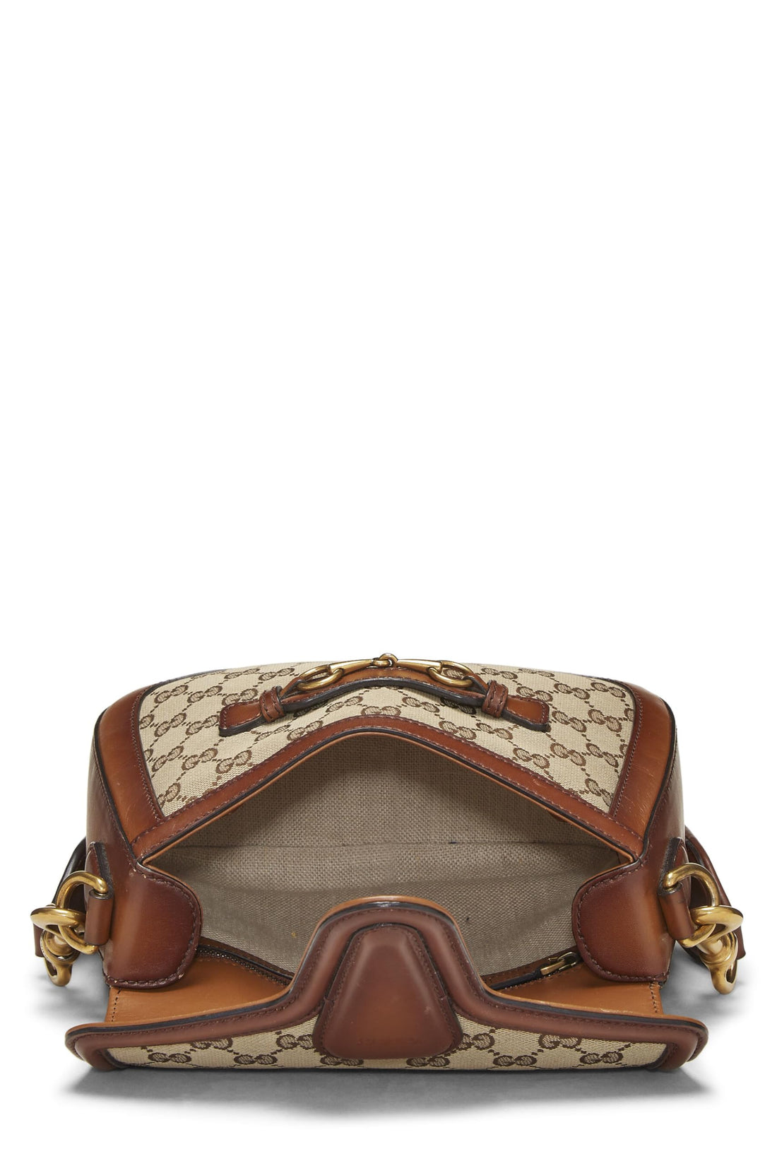 Gucci, Original GG Canvas Lady Web Shoulder Bag Small, Brown