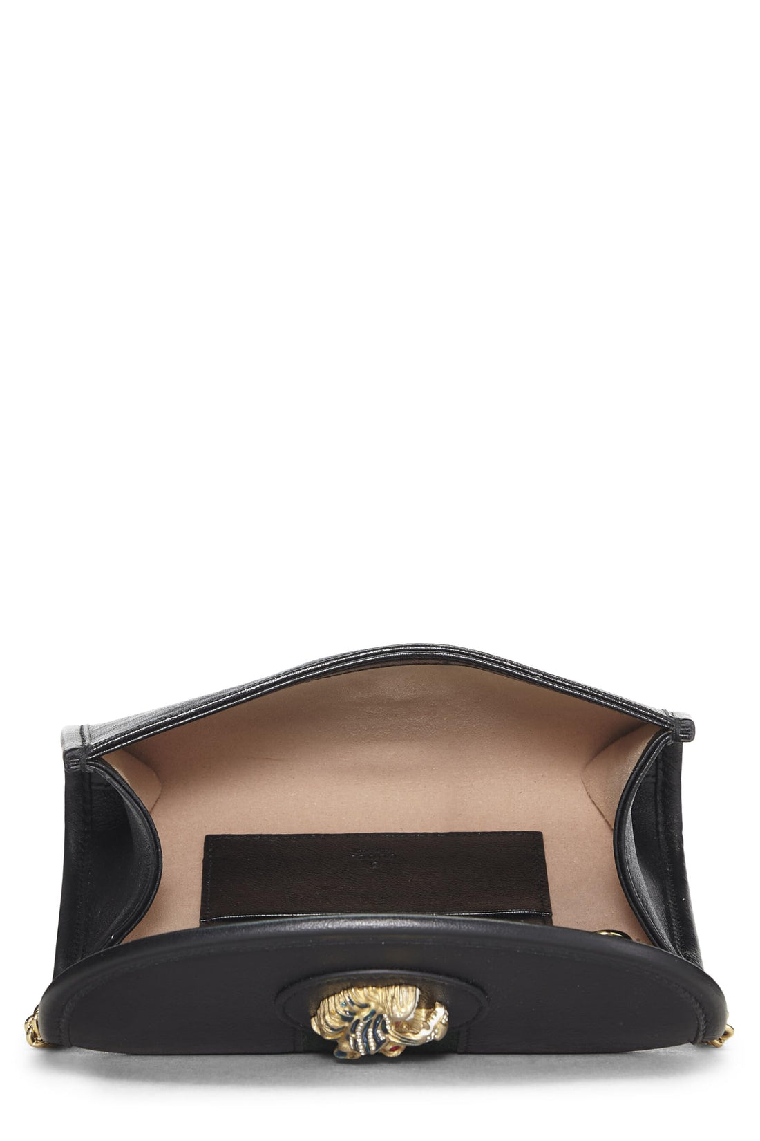 Gucci, Black Leather Web Rajah Shoulder Bag Mini, Black