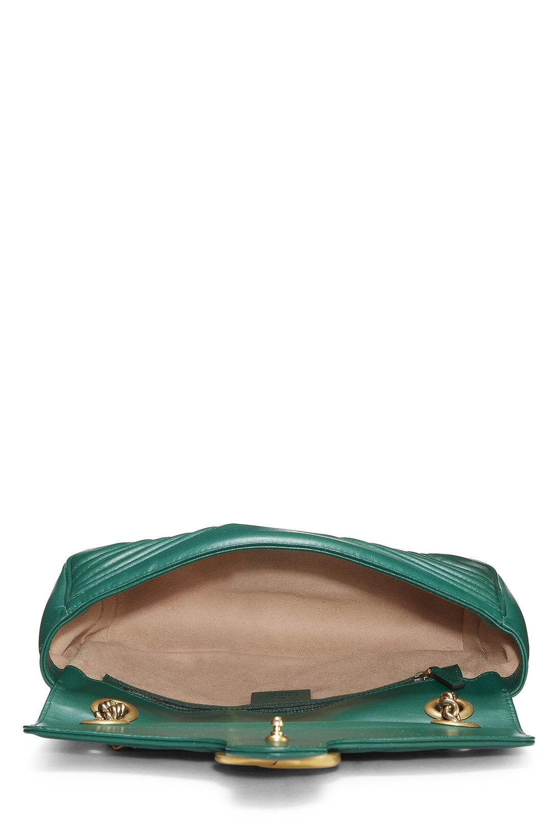 Gucci, Green Leather GG Marmont Shoulder Bag Small, Green