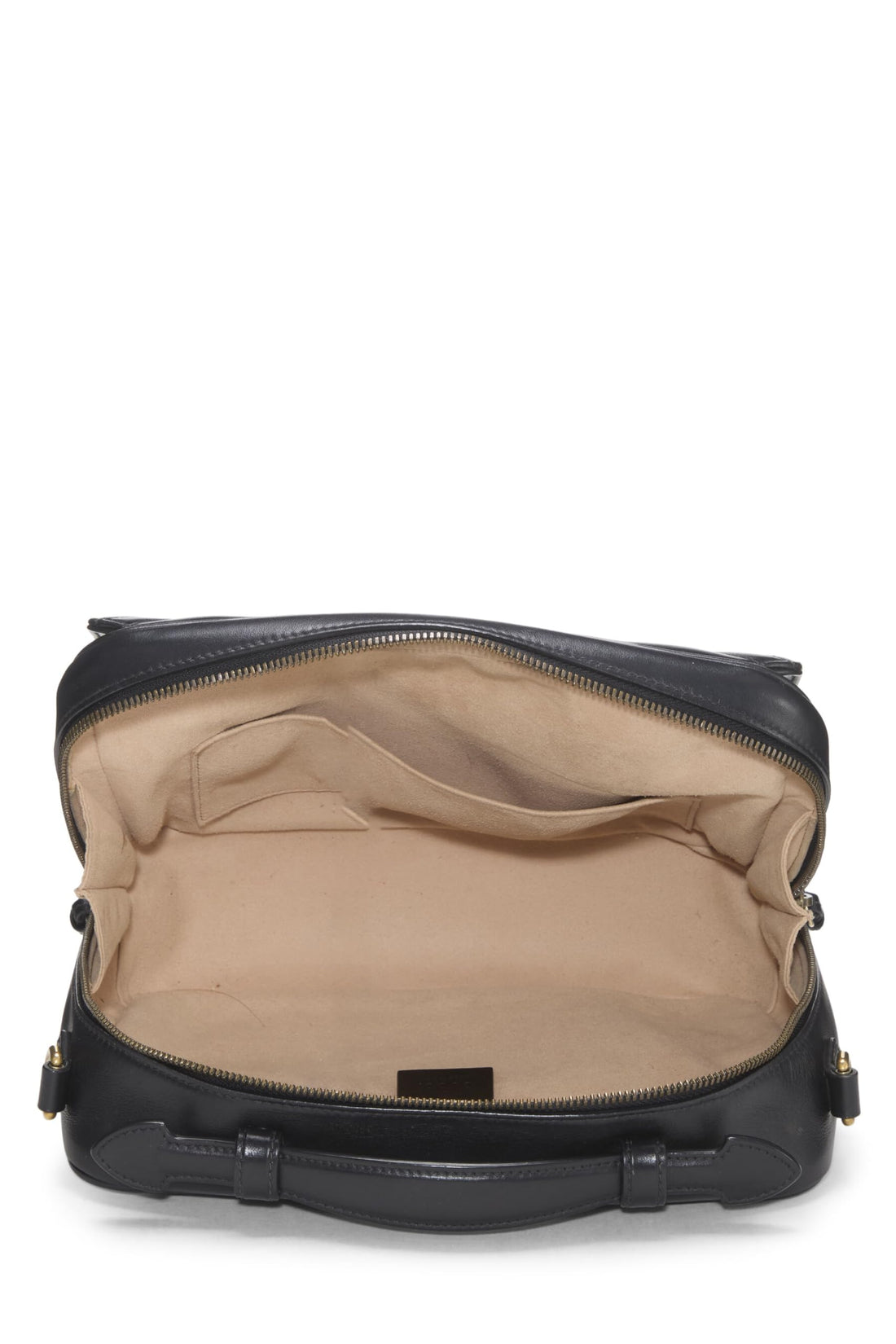 Gucci, Black Leather GG Marmont Top Handle Shoulder Bag Small, Black