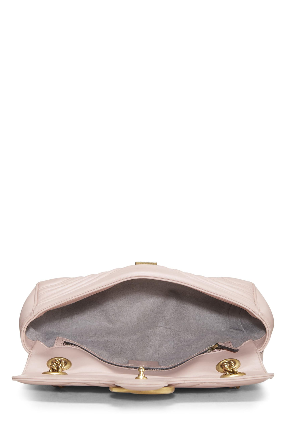 Gucci, Pink Matelassé Leather GG Marmont Shoulder Bag, Pink