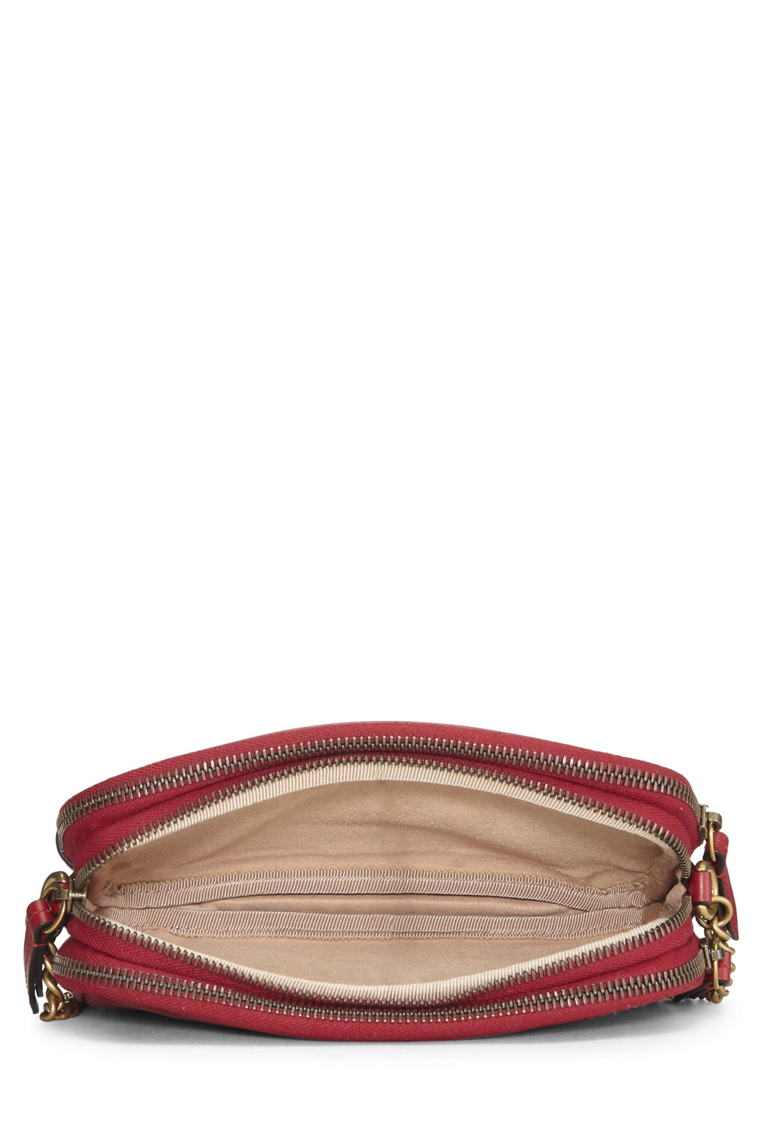 Gucci, Red Leather GG Marmont Shoulder Bag, Red