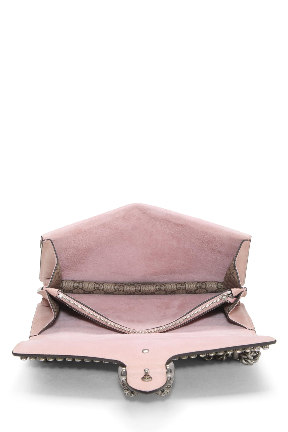 Gucci, Original GG Supreme Crystal Embellished Dionysus Shoulder Bag Medium, Pink