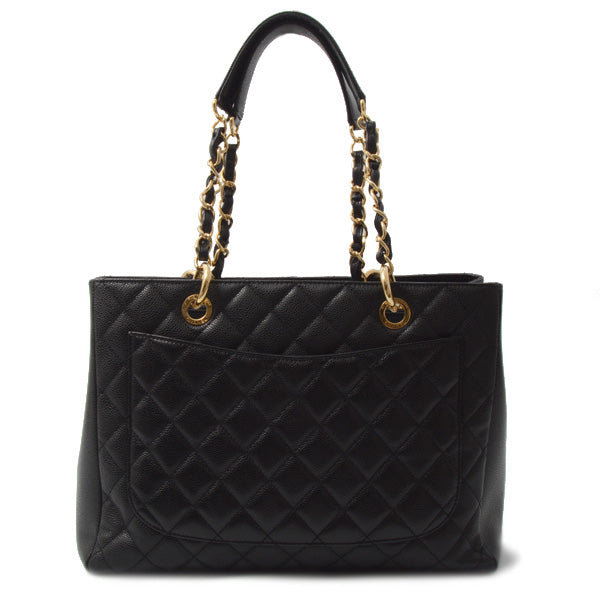Chanel Caviar Skin Chain Shoulder Bag Black