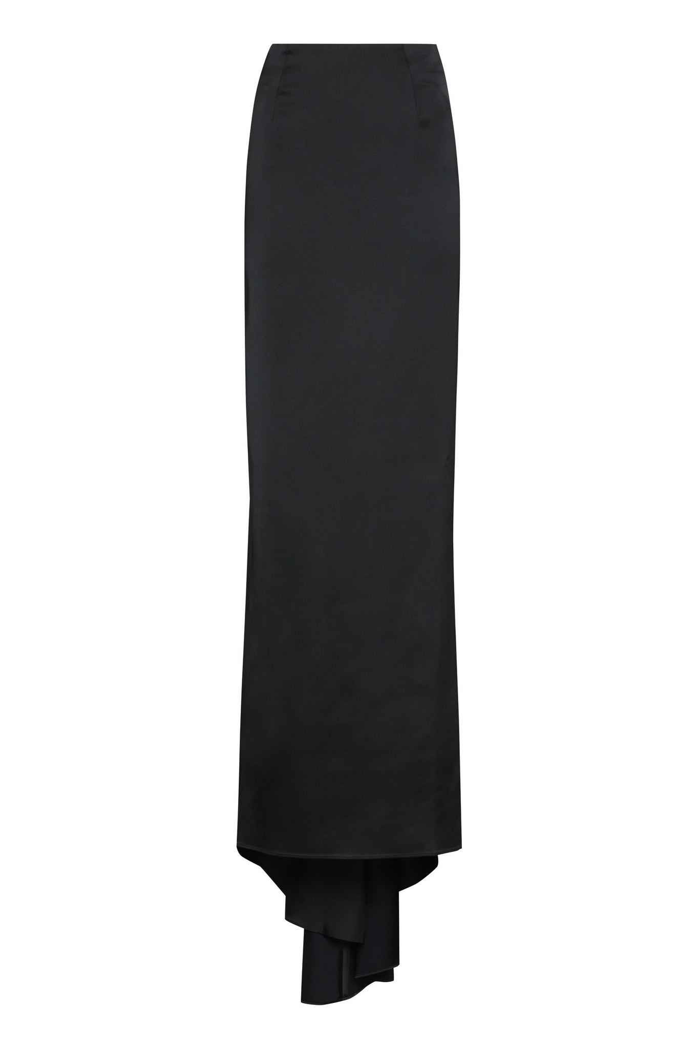 BALENCIAGA Long Satin Skirt with Back Train