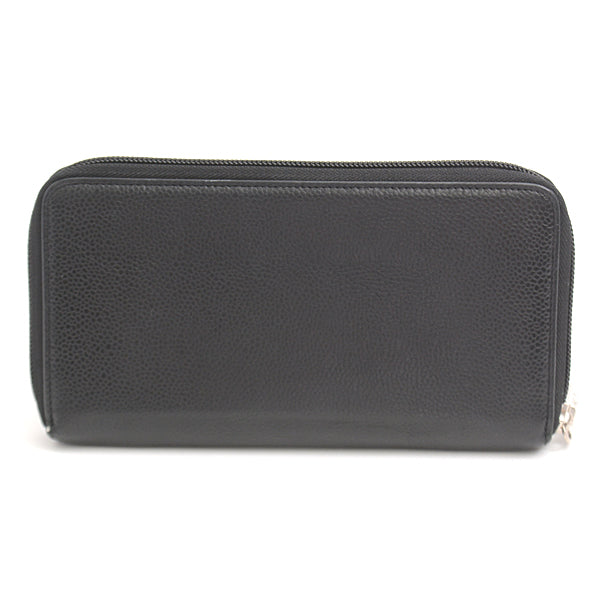 Chanel Caviar Skin Long Wallet Black