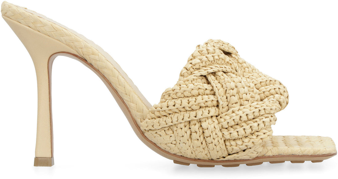 BOTTEGA VENETA Lido Raffia Flat Sandals for Women