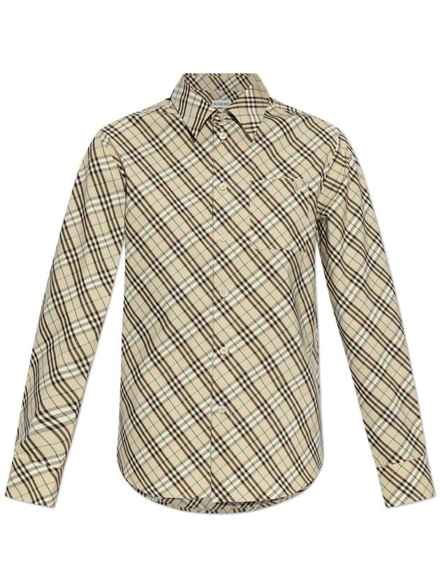 Burberry Burberry Checkered Shirt, Women's, Grey