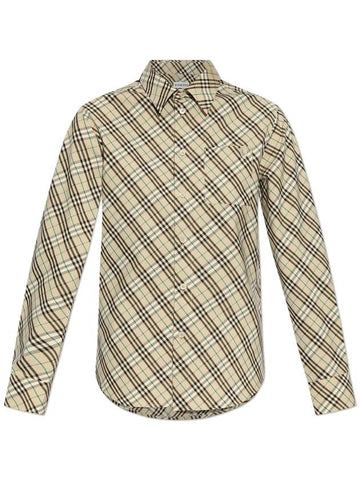 Burberry Burberry Checkered Shirt, Women's, Grey
