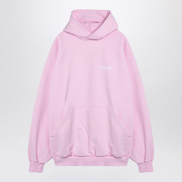 BALENCIAGA Oversized Fleece Hoodie with Pouch Pocket - Women's