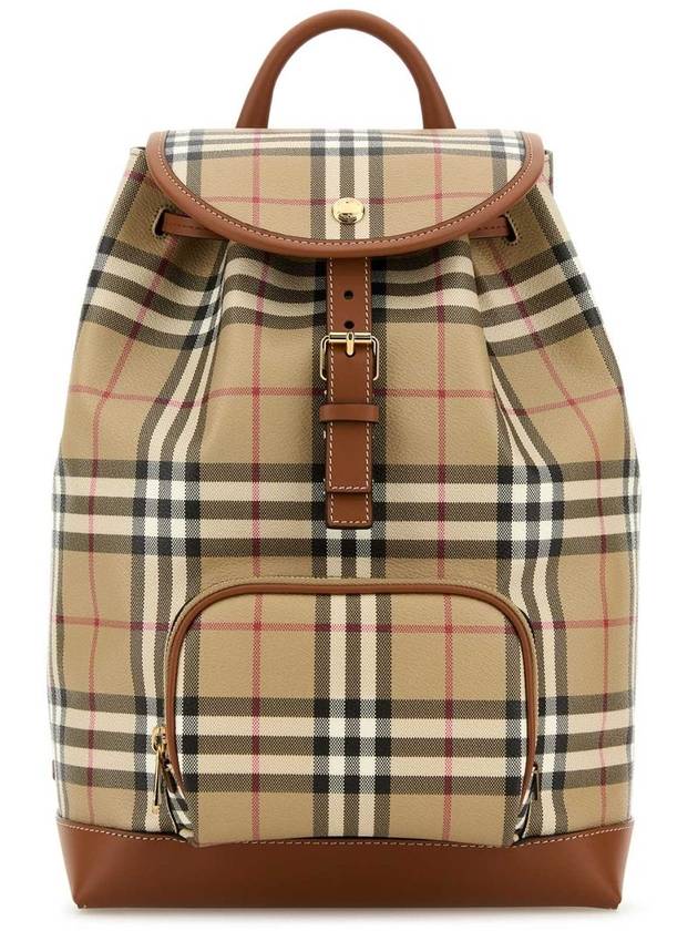 Burberry Check Backpack Brown Archive Beige
