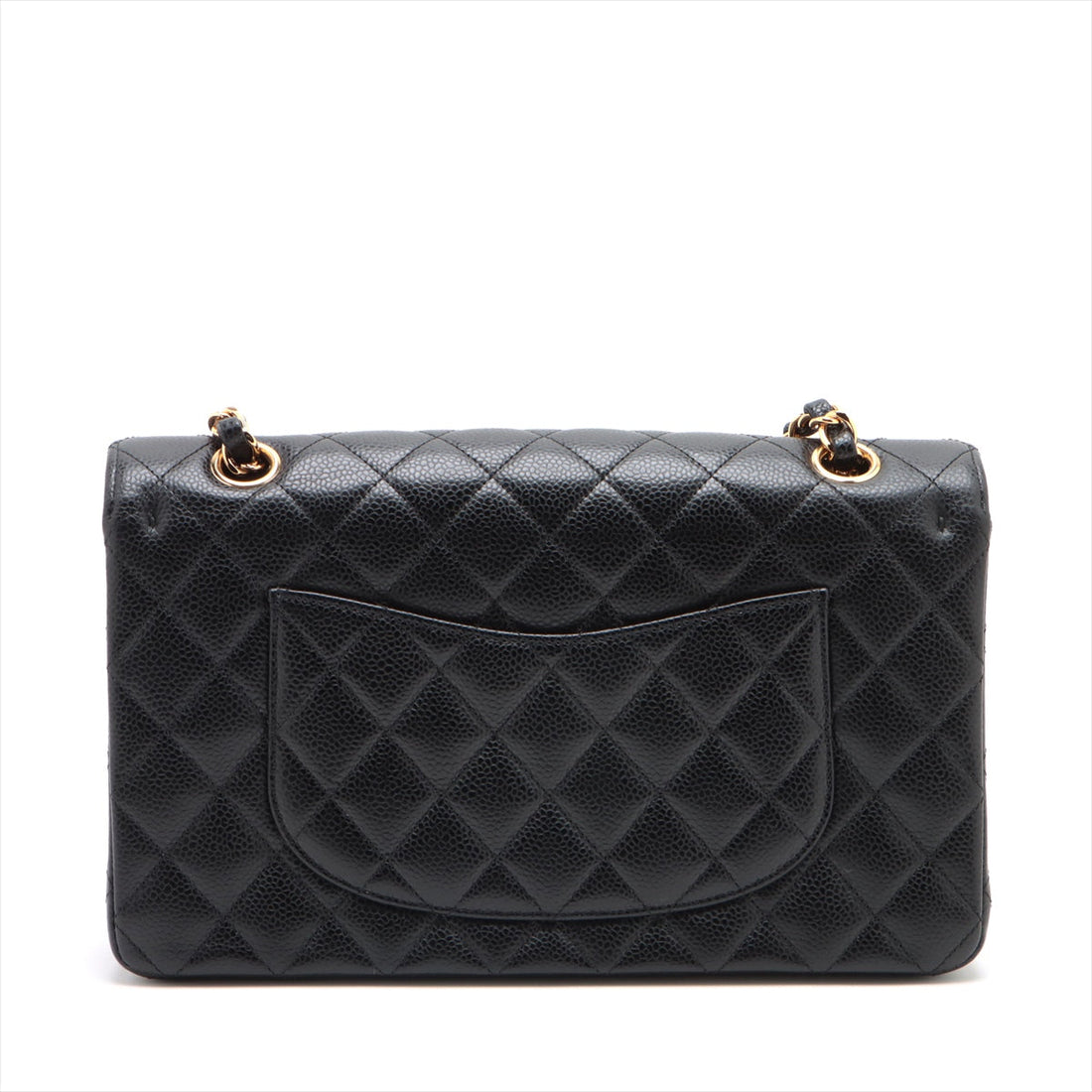 Chanel Matrasse 25 Caviar S Double Flap Double Chain Bag Black G  15th
