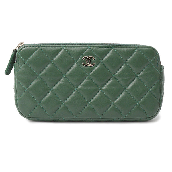 Chanel Lambskin Matelasse Chain Wallet Shoulder Bag