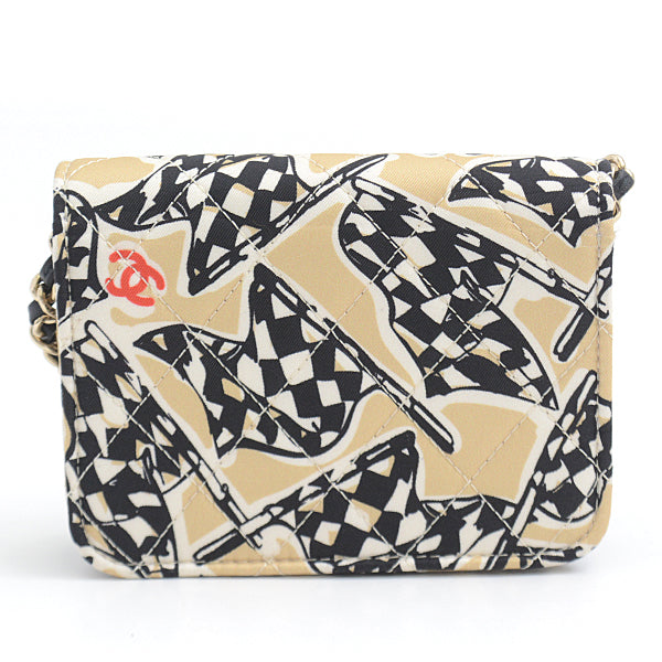 Chanel Mini Matelasse Chain Shoulder Bag Beige