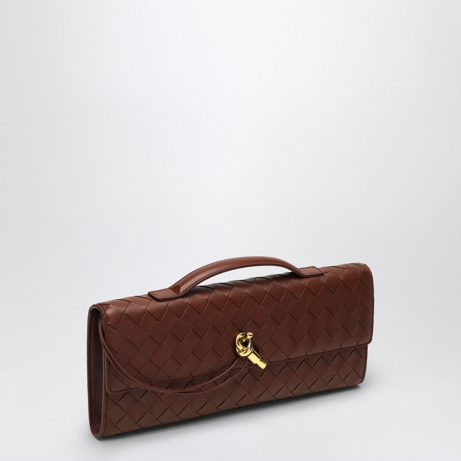 Bottega Veneta Women Andiamo Clutch Sapele With Handle
