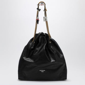BALENCIAGA Crush Media Mini Leather Tote Handbag