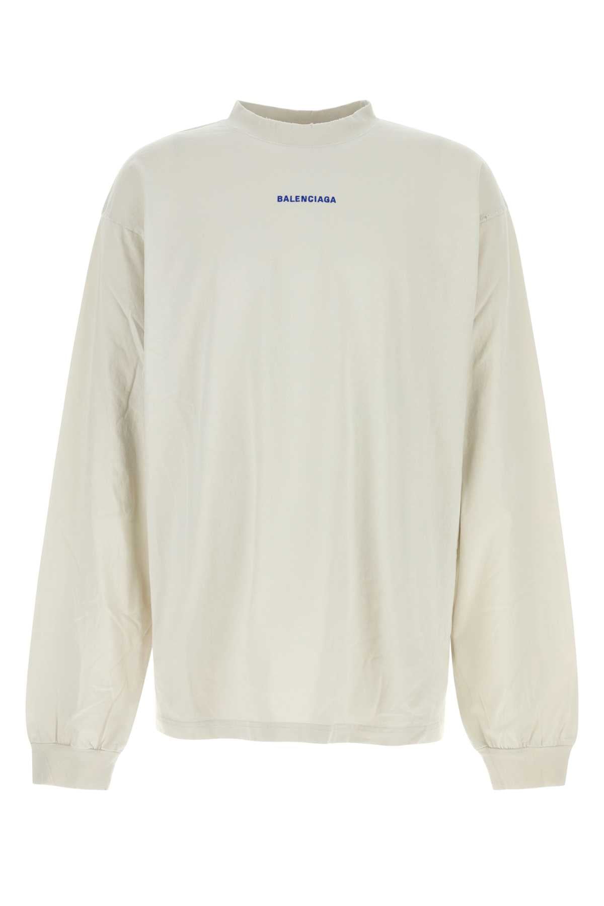 BALENCIAGA Chalk Cotton Medium T-Shirt