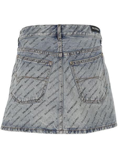 BALENCIAGA Trendy Denim Mini Skirt