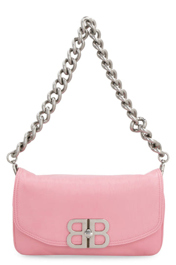 BALENCIAGA Mini Flap BB Soft Leather Crossbody Handbag