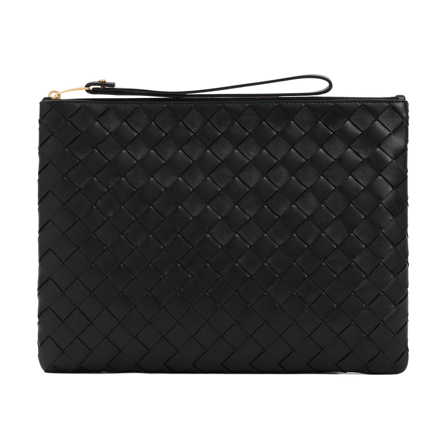 BOTTEGA VENETA Leather Flat Pouch Handbag - 30cm x 22cm