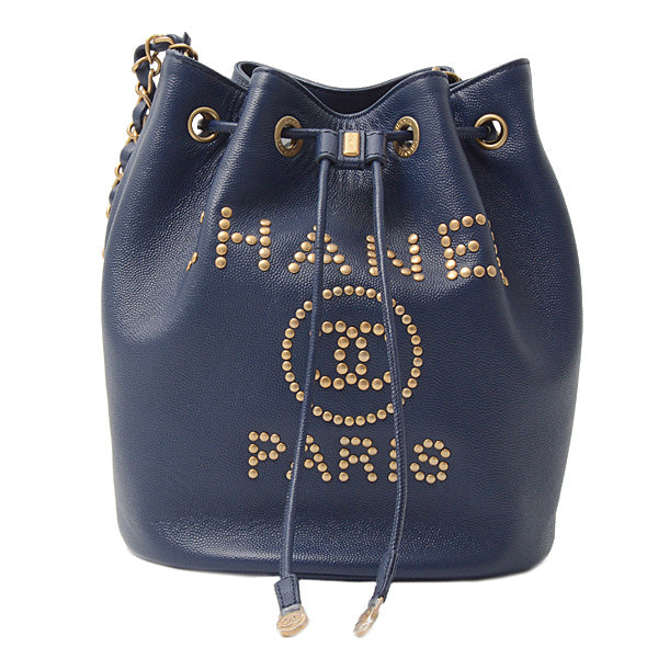 Chanel Small Doville Calfskin Shoulder Bag Navy