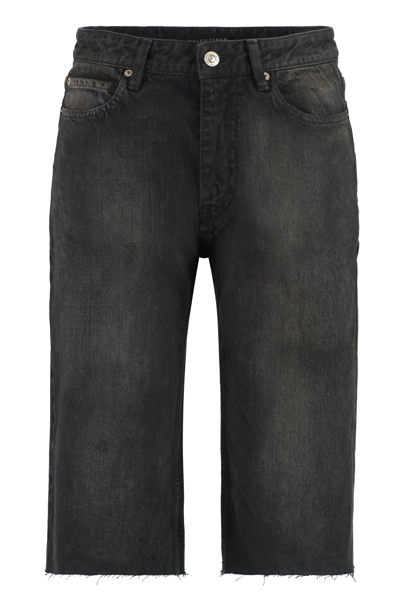 BALENCIAGA Washed-Out Effect Cotton Bermuda Shorts for Men
